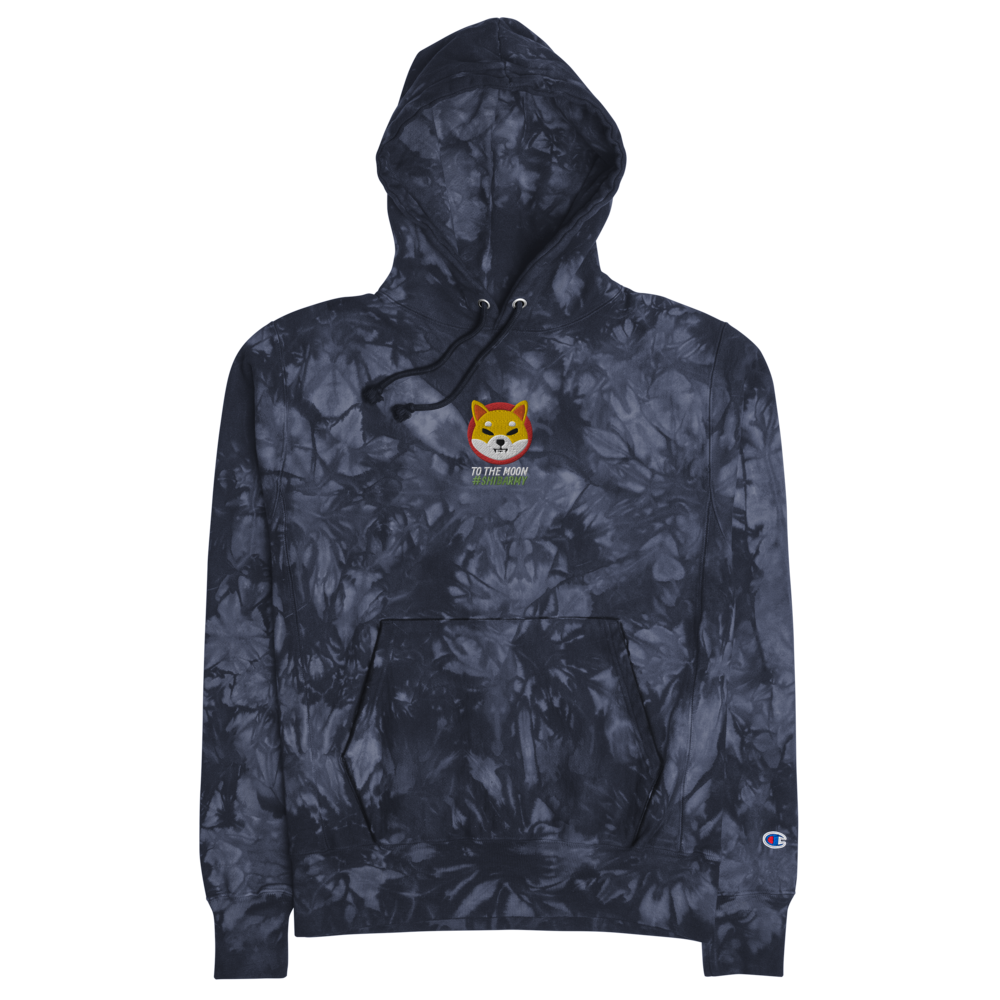 Shiba Inu Embroidered Tie-dye Men Hoodie
