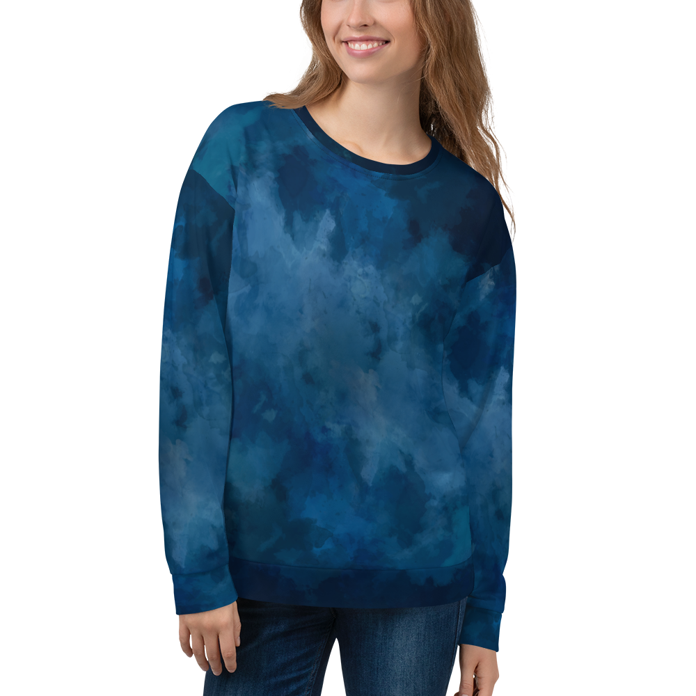 Water Colour Blue/Dark Women Sweatshirt