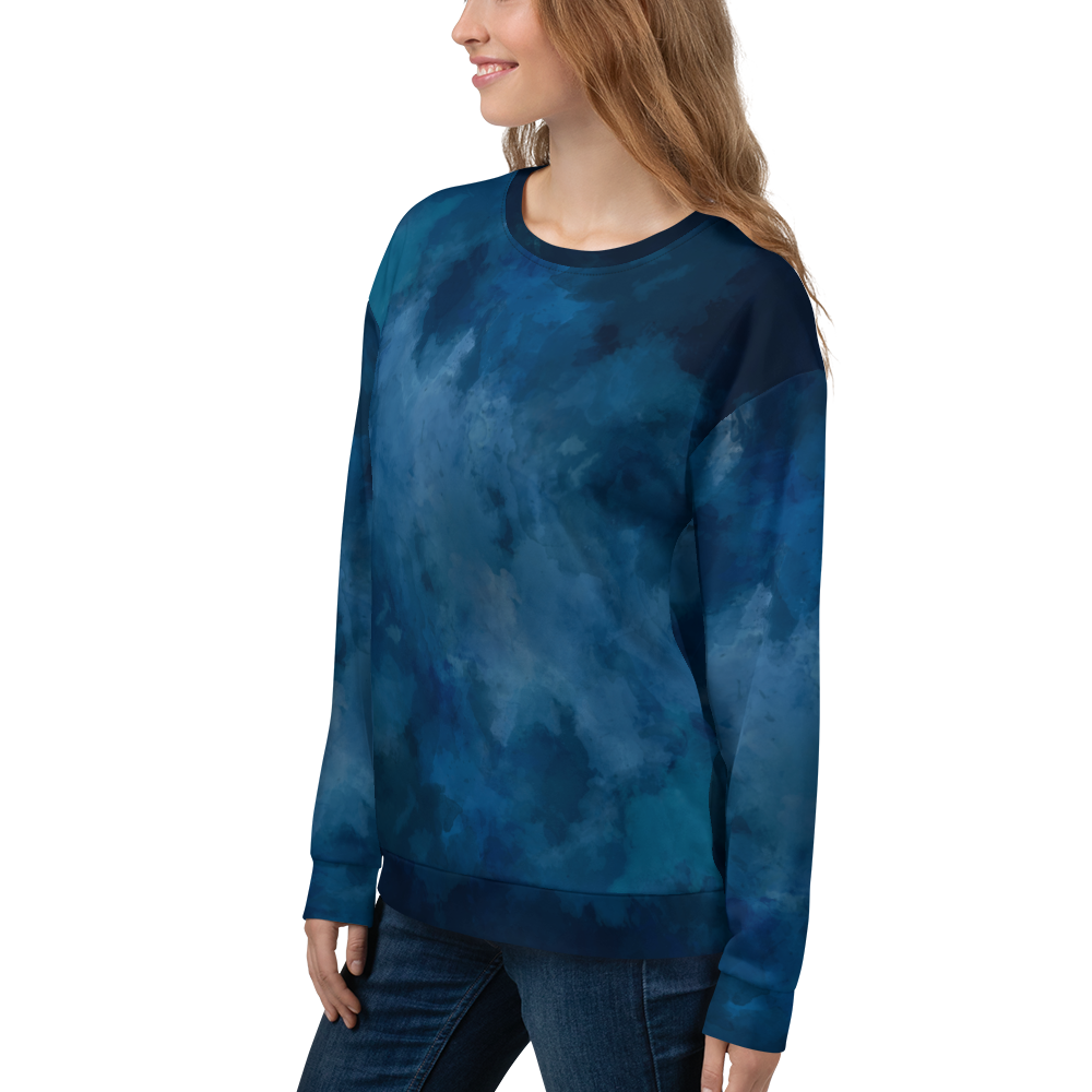 Water Colour Blue/Dark Women Sweatshirt