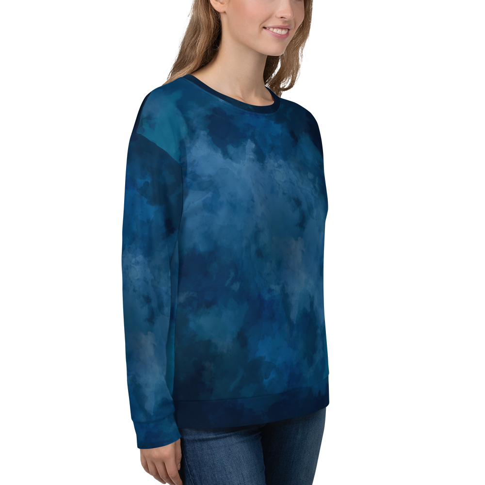 Water Colour Blue/Dark Women Sweatshirt