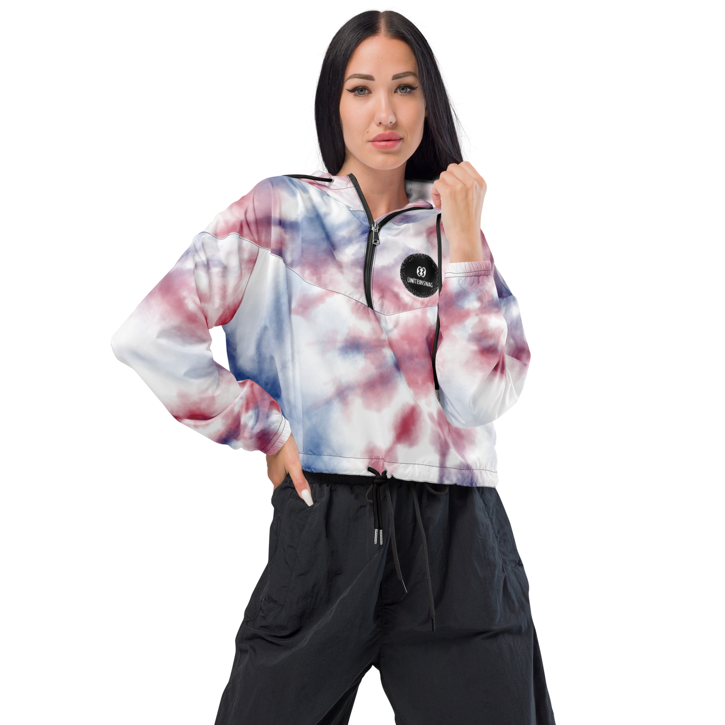 Women cropped windbreaker