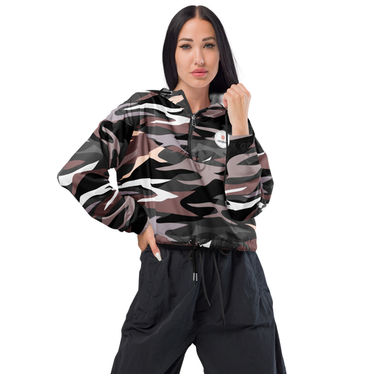 Women cropped windbreaker