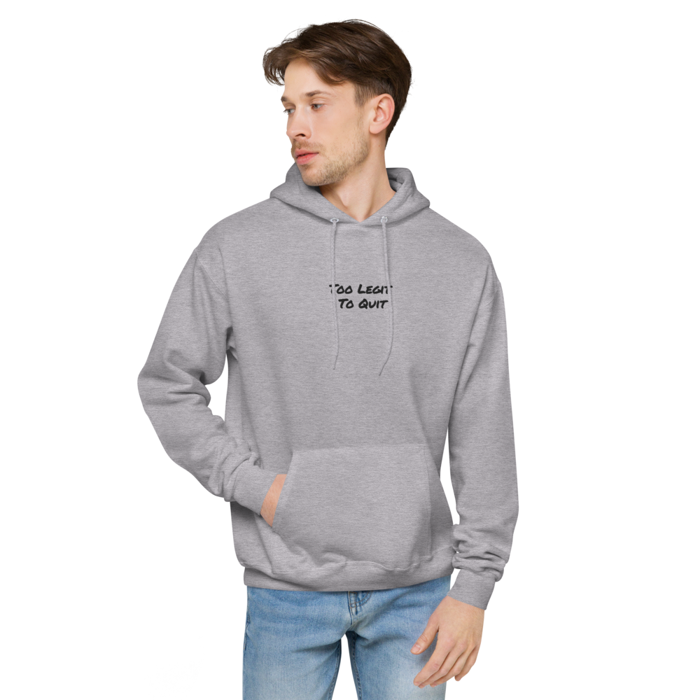 Too Legit To Quit Grey Men Hoodie