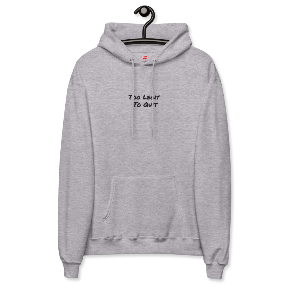 Too Legit To Quit Grey Men Hoodie