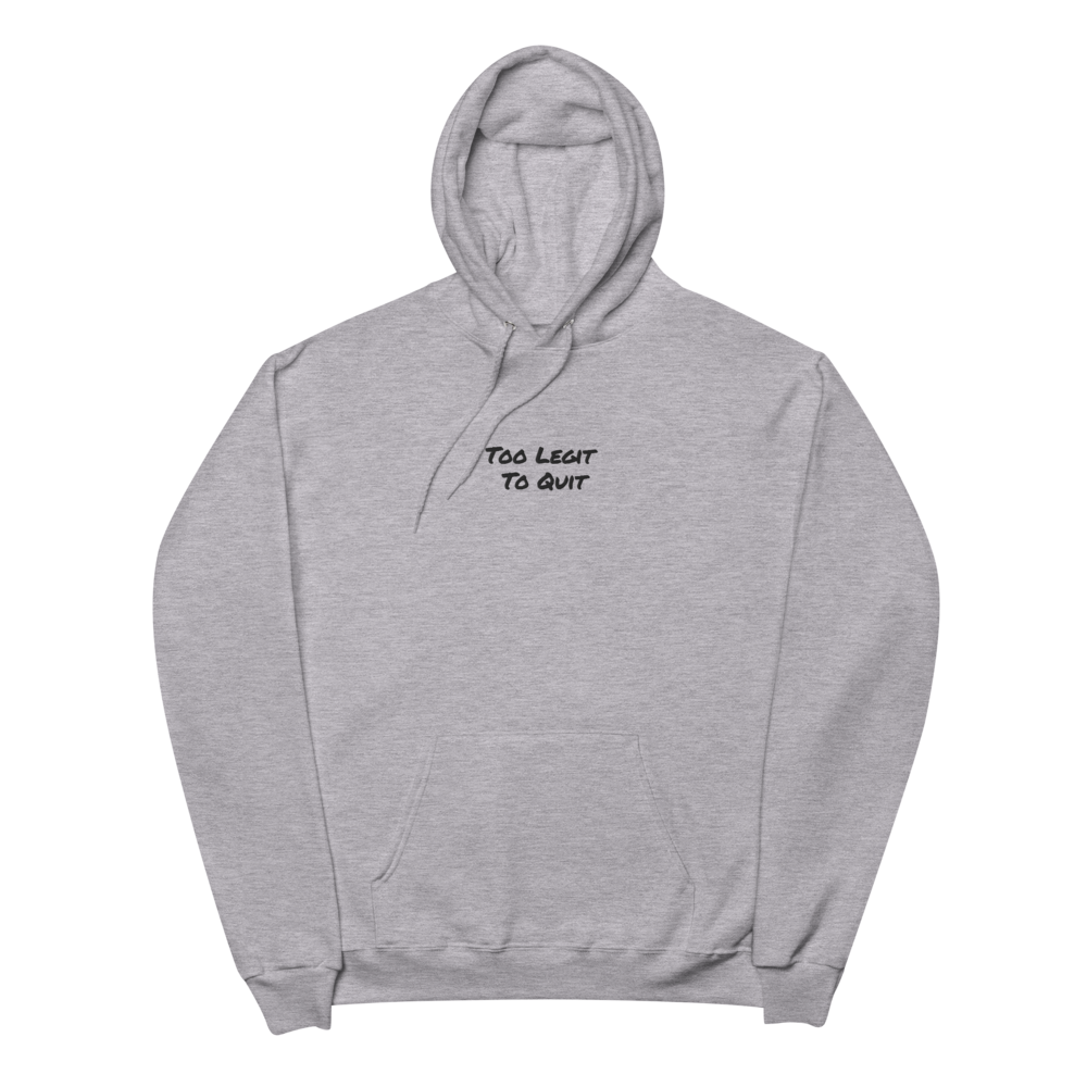 Too Legit To Quit Grey Men Hoodie