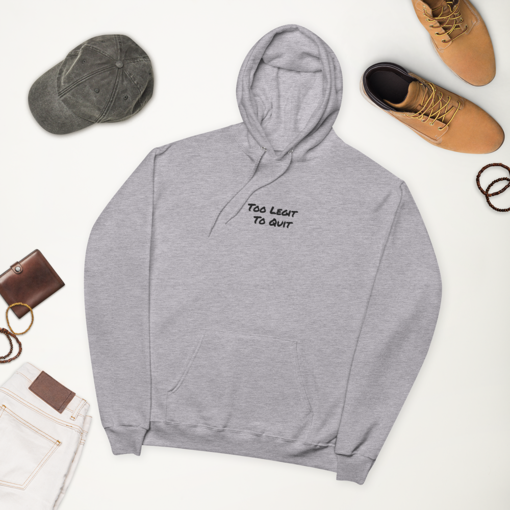 Too Legit To Quit Grey Men Hoodie