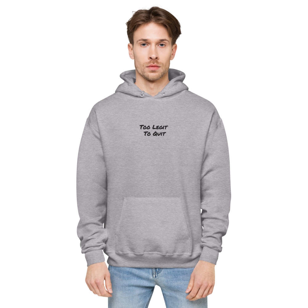 Too Legit To Quit Grey Men Hoodie