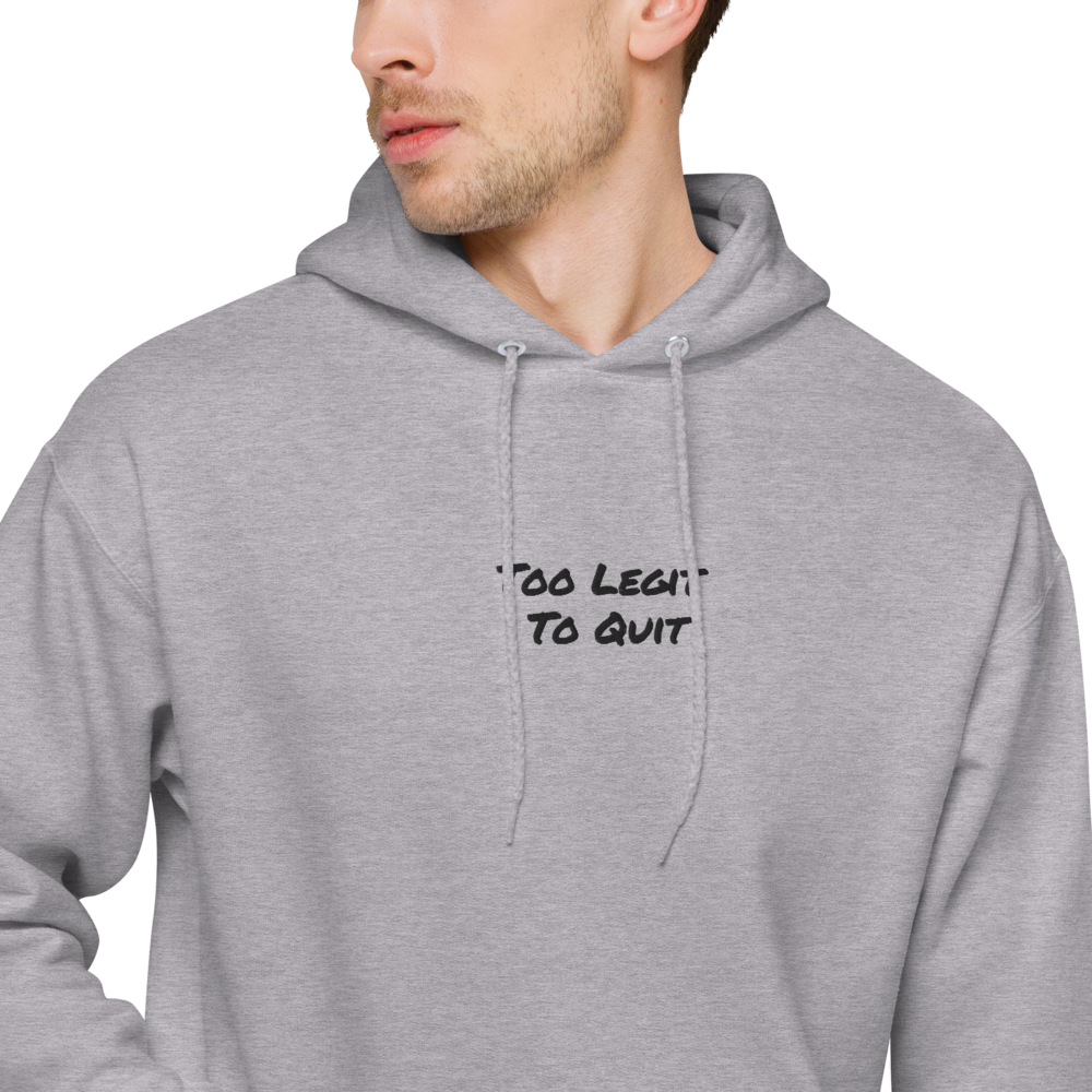 Too Legit To Quit Grey Men Hoodie