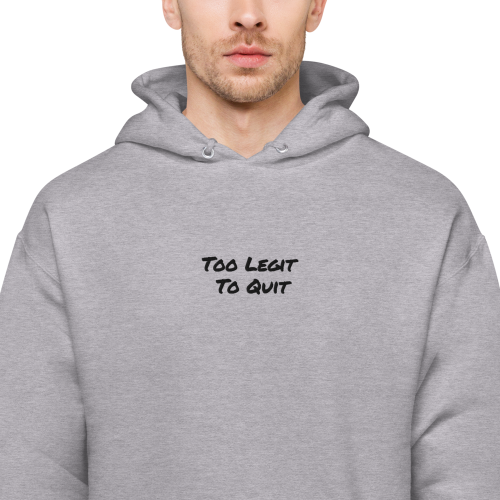 Too Legit To Quit Grey Men Hoodie