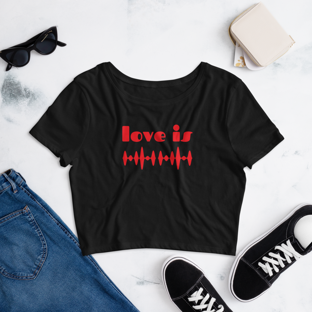 Love Is Women Crop Tee