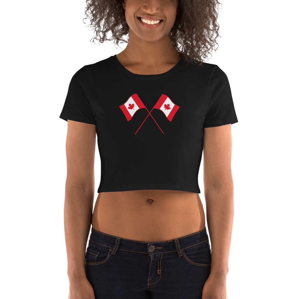 Canada Flag Women Crop Tee