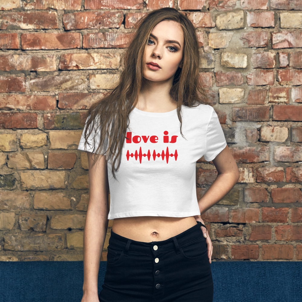 Love Is Women Crop Tee