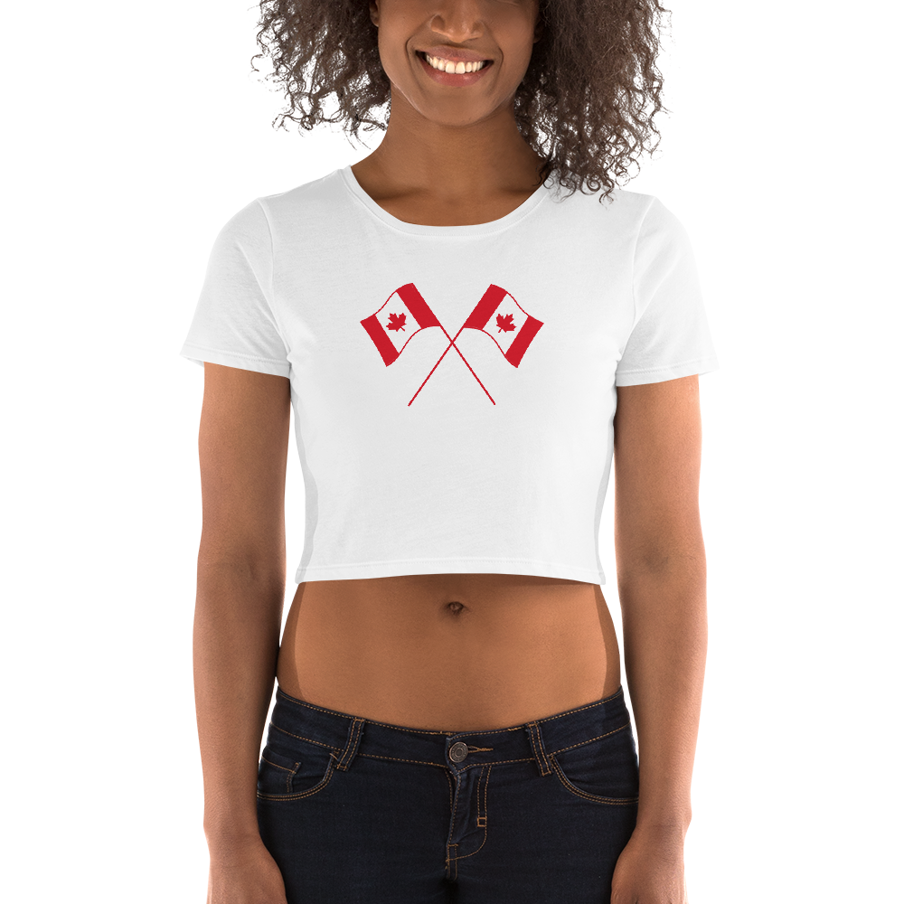 Canada Flag Women Crop Tee