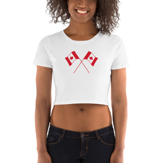 Canada Flag Women Crop Tee