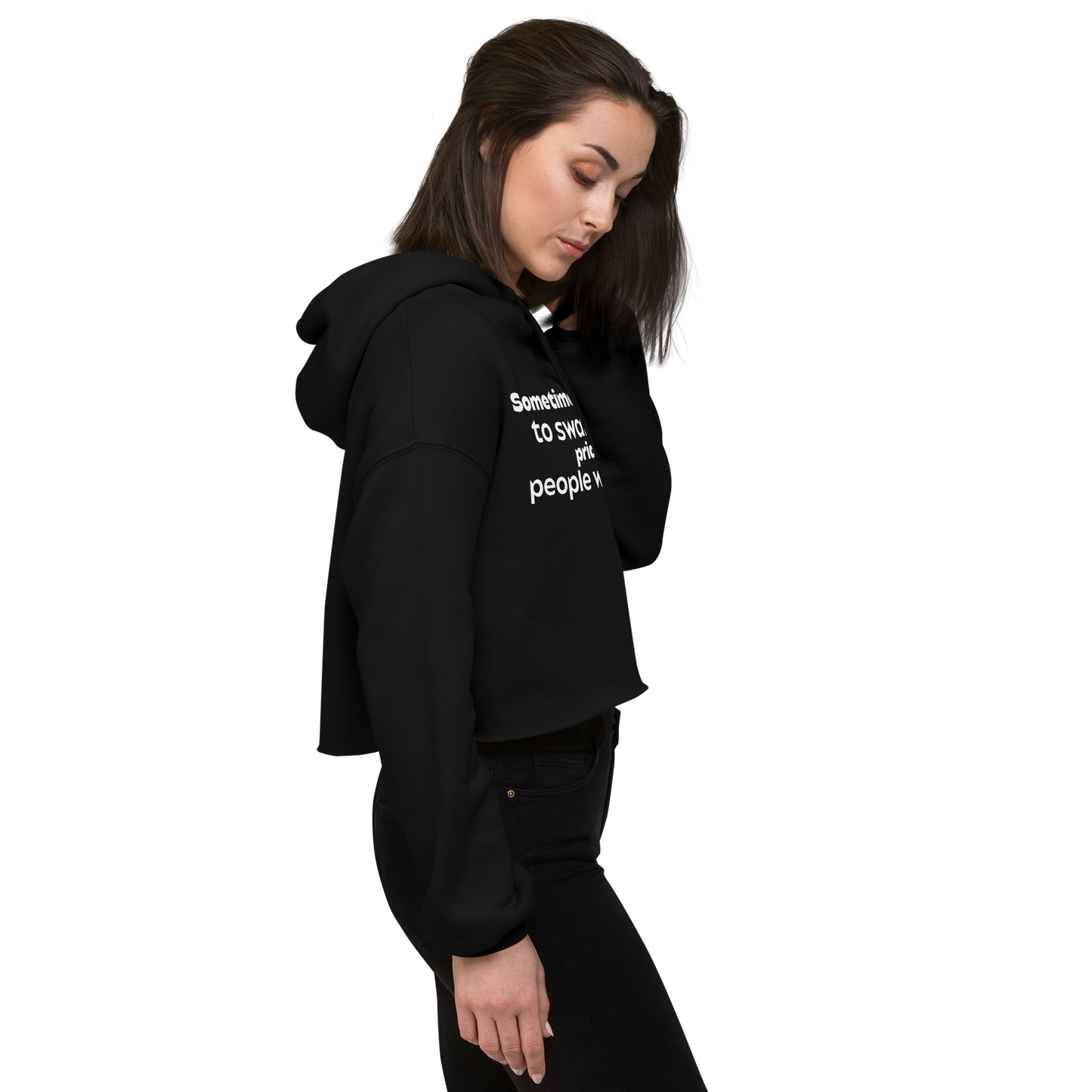 Sometimes Women Crop Hoodie