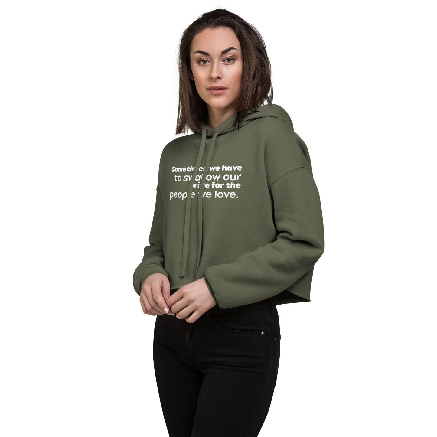 Sometimes Women Crop Hoodie