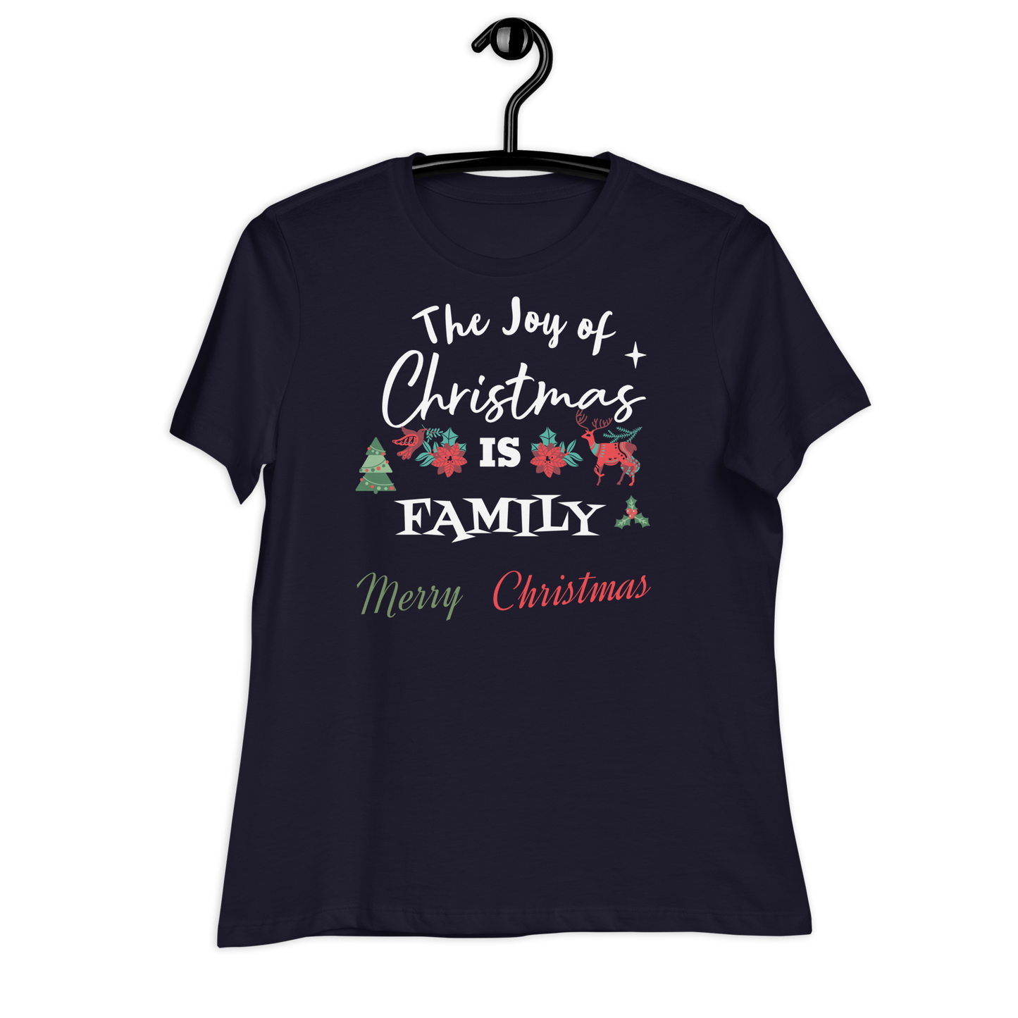 Xmas Women's Relaxed T-Shirt in Black