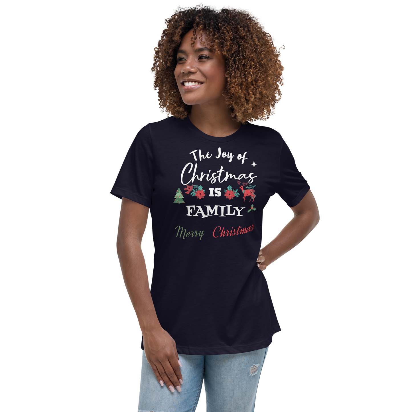 Xmas Women's Relaxed T-Shirt in Black