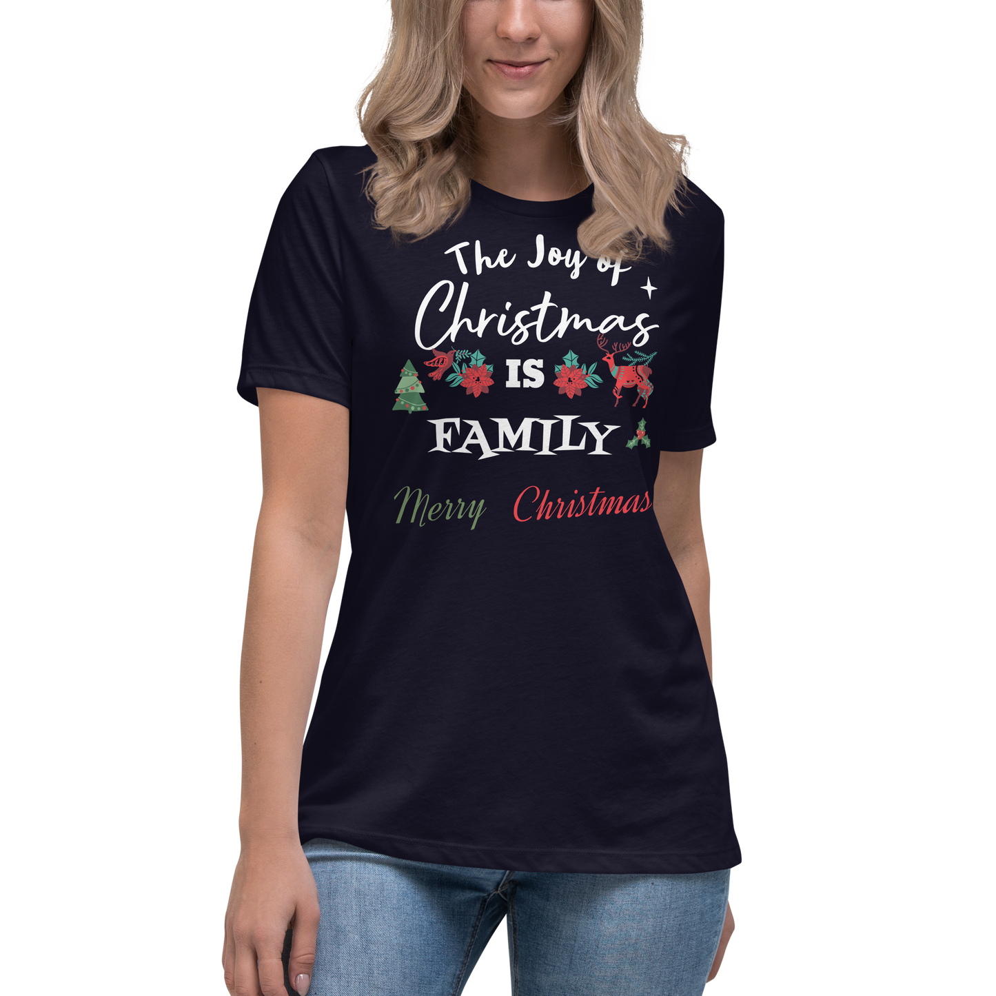 Xmas Women's Relaxed T-Shirt in Black